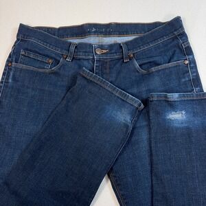 Mott &‎ Bow Crosby Jeans Men's 35 (fits 36x33) Blue Slim Straight Stretch *Hole*